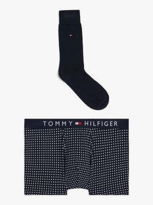 set regalo original boxer aderenti e calzini multicolore da uomini tommy hilfiger