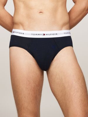 purple 3-pack logo waistband briefs for men tommy hilfiger