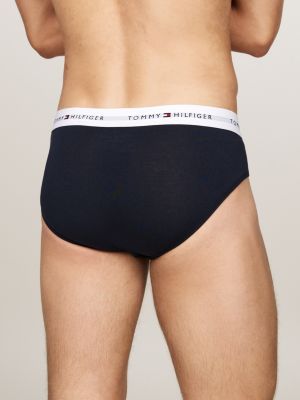 purple 3-pack logo waistband briefs for men tommy hilfiger