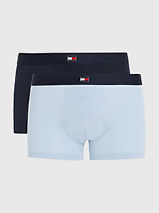 blue 2-pack logo waistband trunks for men tommy hilfiger