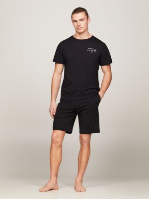 black th original lounge-t-shirt mit logo für herren - tommy hilfiger