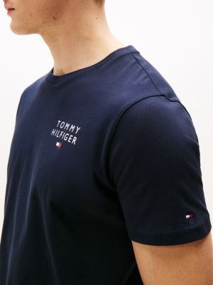 blau original lounge-t-shirt mit logo für herren - tommy hilfiger