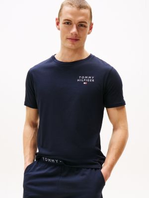 blue th original logo lounge t-shirt for men tommy hilfiger