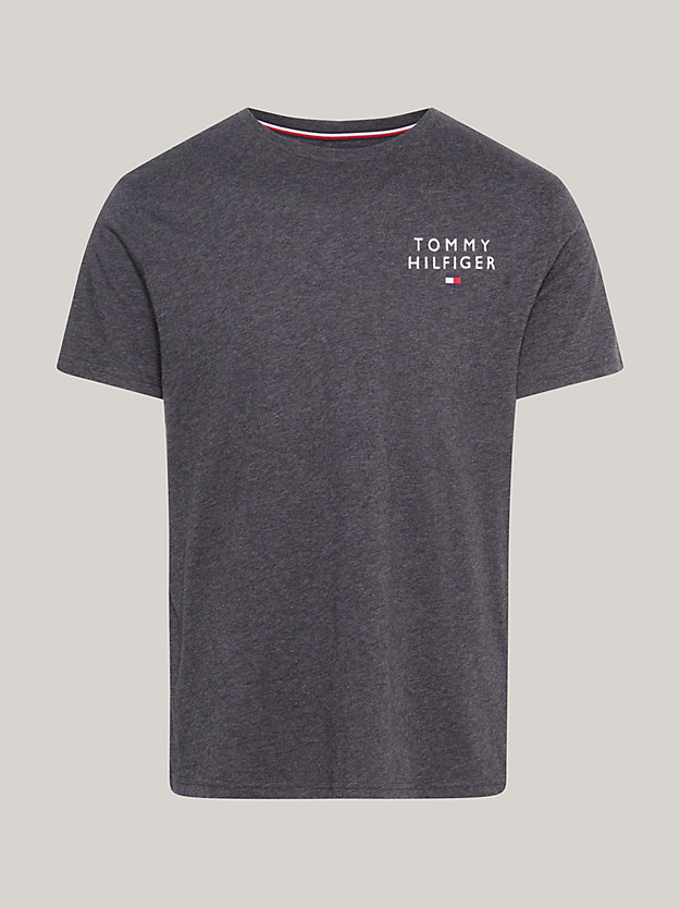 grijs th original lounge-t-shirt met logo voor heren - tommy hilfiger
