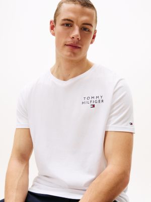 weiß original lounge-t-shirt mit logo für herren - tommy hilfiger