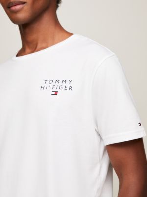 white th original logo lounge t-shirt for men tommy hilfiger