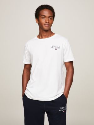 Weiß | Tommy Lounge-T-Shirt | Logo Hilfiger TH mit Original