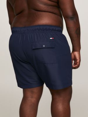 blue plus signature recycled mid length swim shorts for men tommy jeans