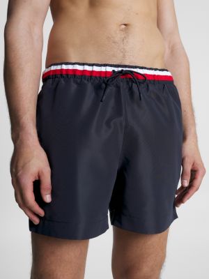 Tommy Hilfiger Signature Logo Short Length Swim Shorts, Desert Sky