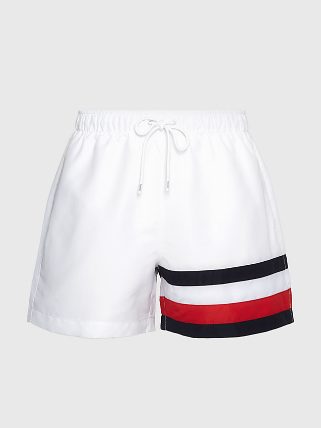 white global stripe mid length swim shorts for men tommy hilfiger