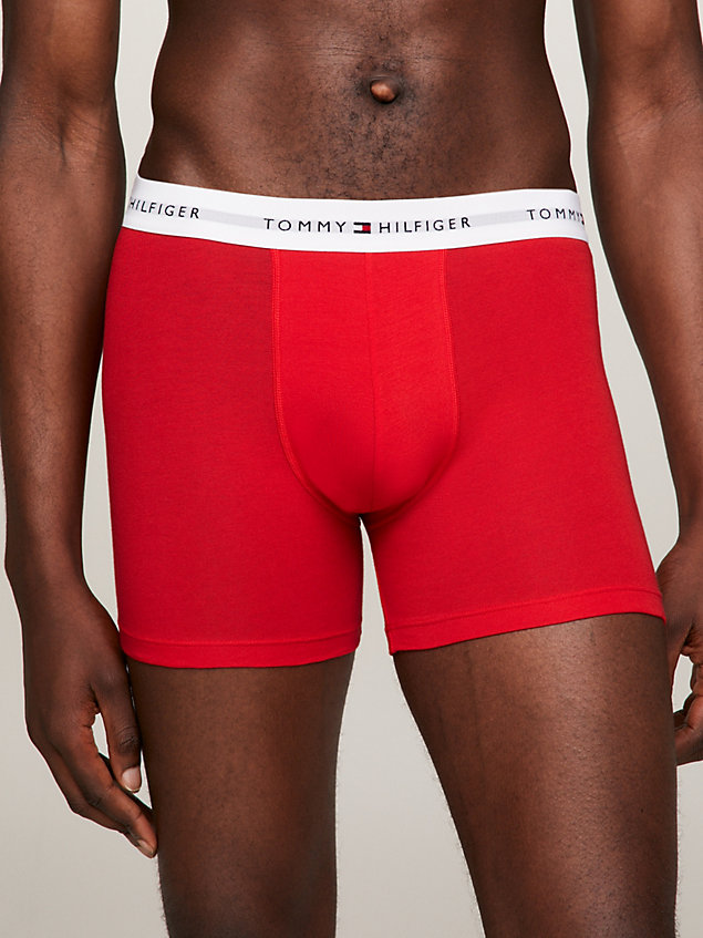 grey 3er-pack essential boxer-slips mit branding für herren - tommy hilfiger