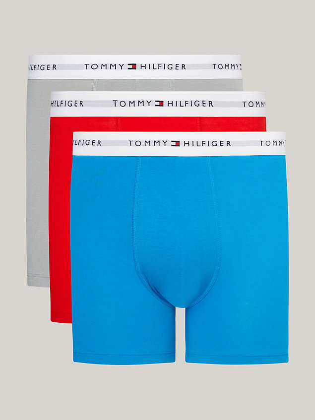 grey 3er-pack essential boxer-slips mit branding für herren - tommy hilfiger