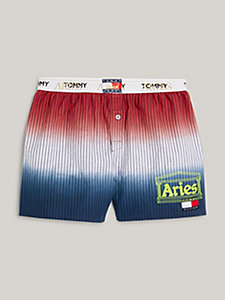 purple tommy jeans x aries flag tie-dye boxer shorts for men tommy jeans