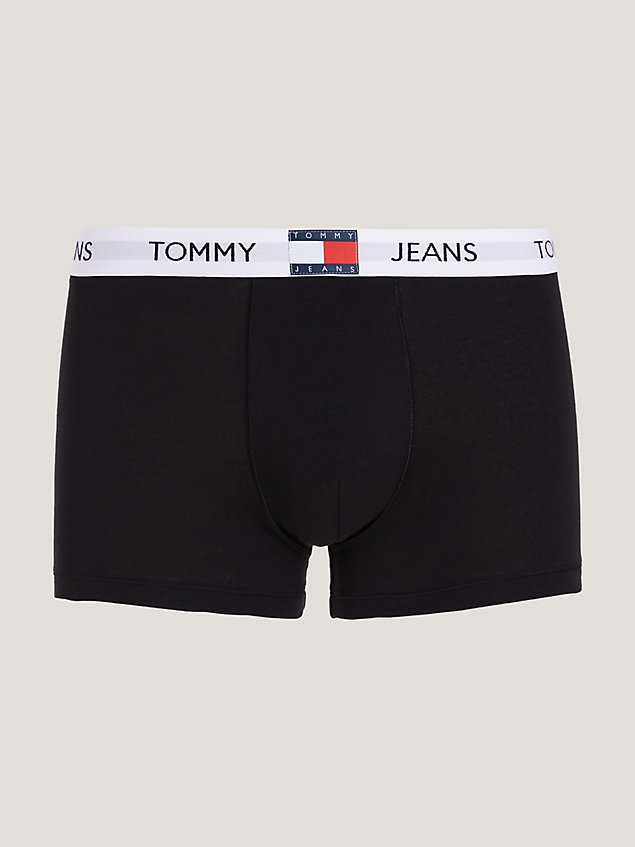 boxer heritage à badge et logo black pour hommes tommy jeans