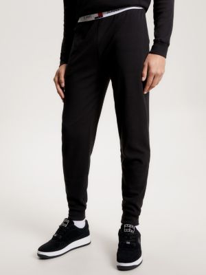 Ribbed black online joggers