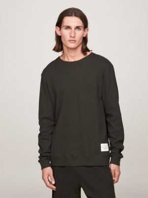 brown essential lounge-sweatshirt für herren - tommy jeans
