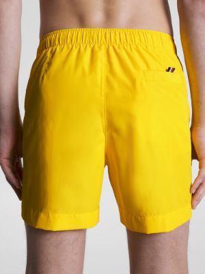 TH Monogram Mid Length Swim Shorts, YELLOW