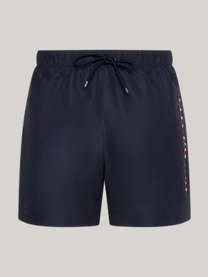 Hilfiger Logo Mid Length Swim Shorts Blue Tommy Hilfiger