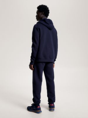 blue th original diamond quilted lounge hoody for men tommy hilfiger