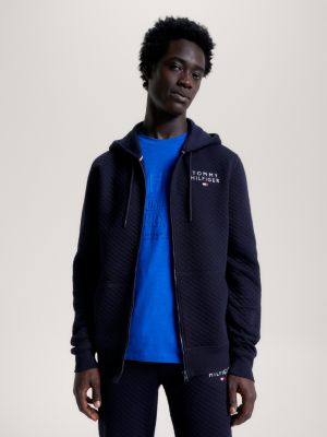 Sport Essential Tonal Logo Zip-Thru Hoody | Grey | Tommy Hilfiger