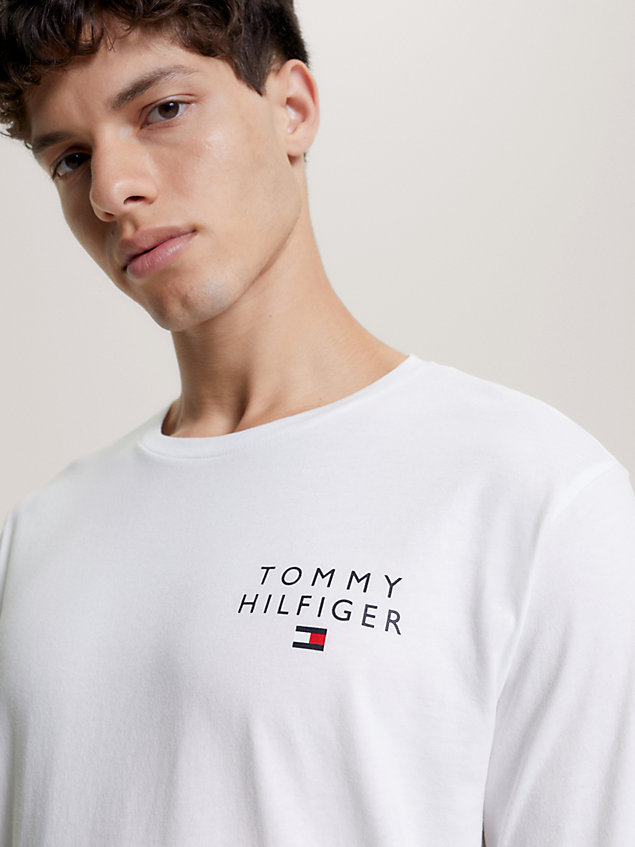 camiseta th original de manga larga white de hombre tommy hilfiger