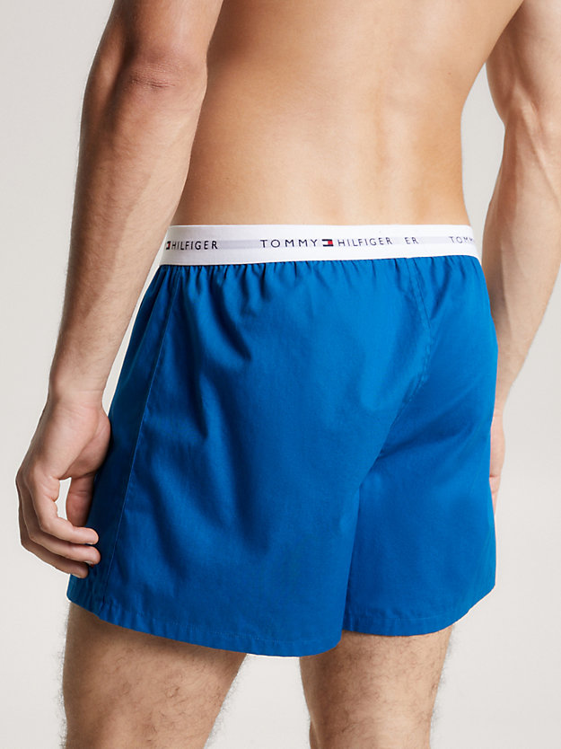 blauw essential set van 3 signature-boxershorts voor heren - tommy hilfiger