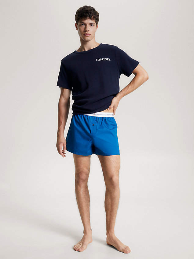 blue 3er-pack essential boxershorts mit branding für herren - tommy hilfiger