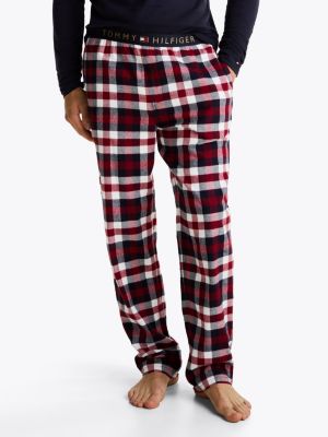 bas de pyjama original en flanelle bleu pour hommes tommy hilfiger