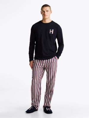 orange original pyjama und hausschuhe inkl. geschenkbox für herren - tommy hilfiger