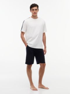 TH Established Stripe Sleeve Lounge T-Shirt — White 2