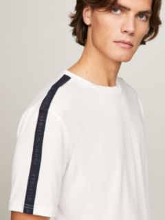 TH Established Stripe Sleeve Lounge T-Shirt — White 4