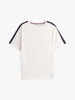 TH Established Stripe Sleeve Lounge T-Shirt — White 7