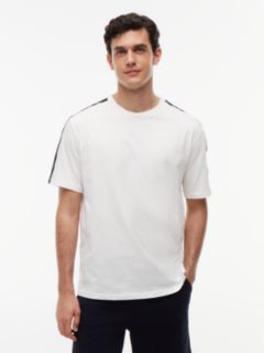 TH Established Stripe Sleeve Lounge T-Shirt — White 1
