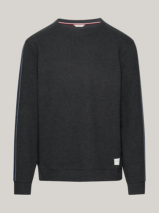 grey th established lounge sweatshirt for men tommy hilfiger