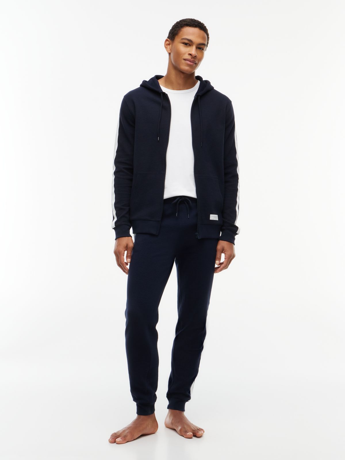 TH Established Zip-Thru Lounge Hoody — Blue