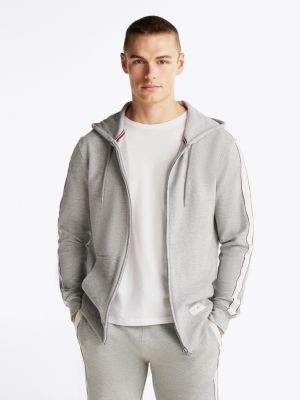 Tommy hilfiger tri tape zip through hoodie sale