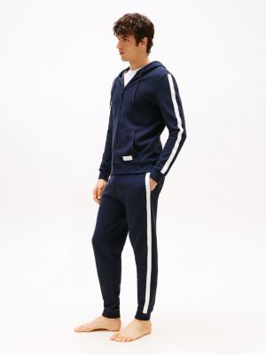 blau th established lounge-jogginghose mit bündchen für herren - tommy hilfiger