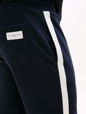 blue th established cuffed lounge joggers for men tommy hilfiger