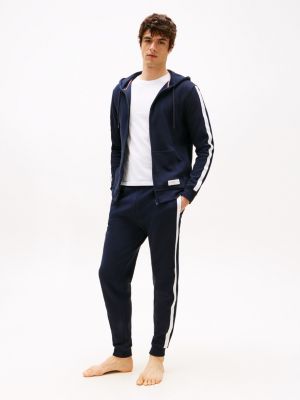 blue th established cuffed lounge joggers for men tommy hilfiger