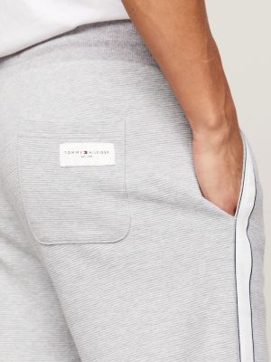 Tommy hilfiger lounge tapered joggers best sale with flag logo in grey