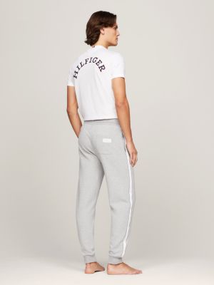 jogging th established à chevilles resserrées gris pour hommes tommy hilfiger