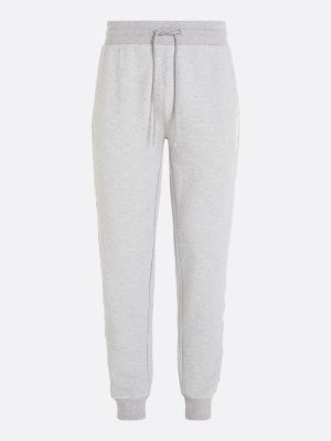 grey th established cuffed lounge joggers for men tommy hilfiger