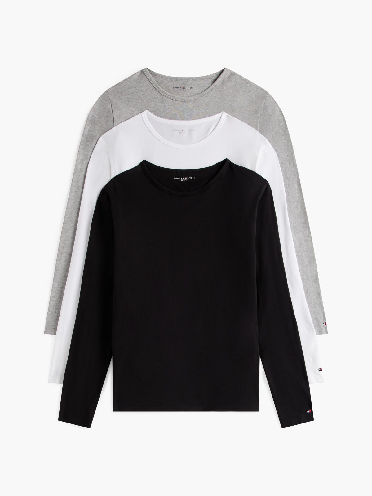3-Pack Premium Essential Long Sleeve T-Shirts — Multi