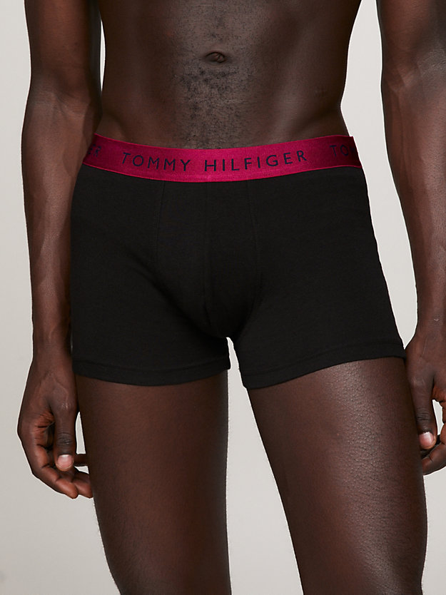 red 3-pack metallic waistband trunks gift set for men tommy hilfiger