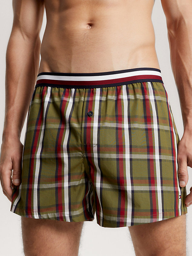 blue 3-pack global stripe waistband boxer shorts for men tommy hilfiger