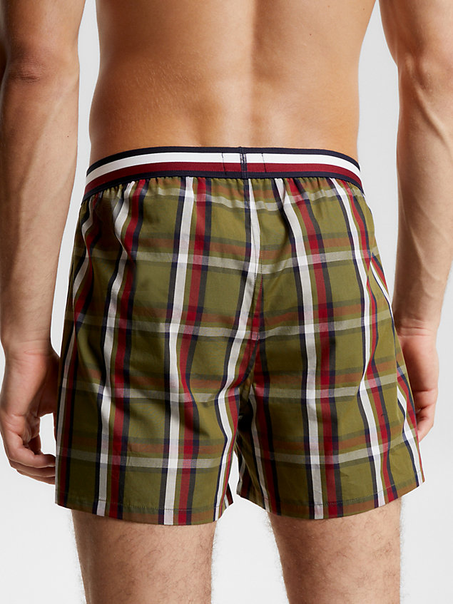 blue 3-pack global stripe waistband boxer shorts for men tommy hilfiger