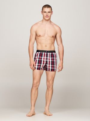 boxer shorts original con stampa all over blu da uomini tommy hilfiger