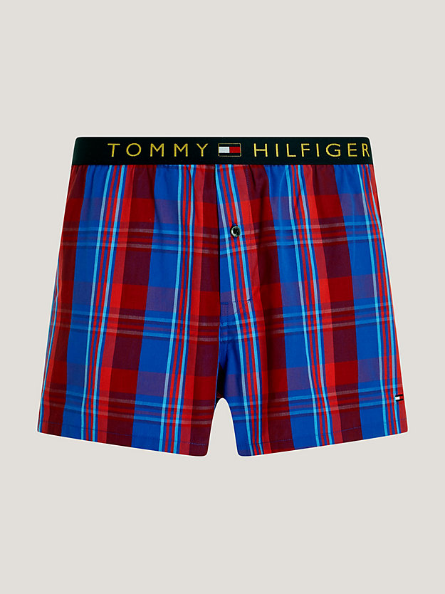 boxer shorts th original con logo rosso da uomo tommy hilfiger