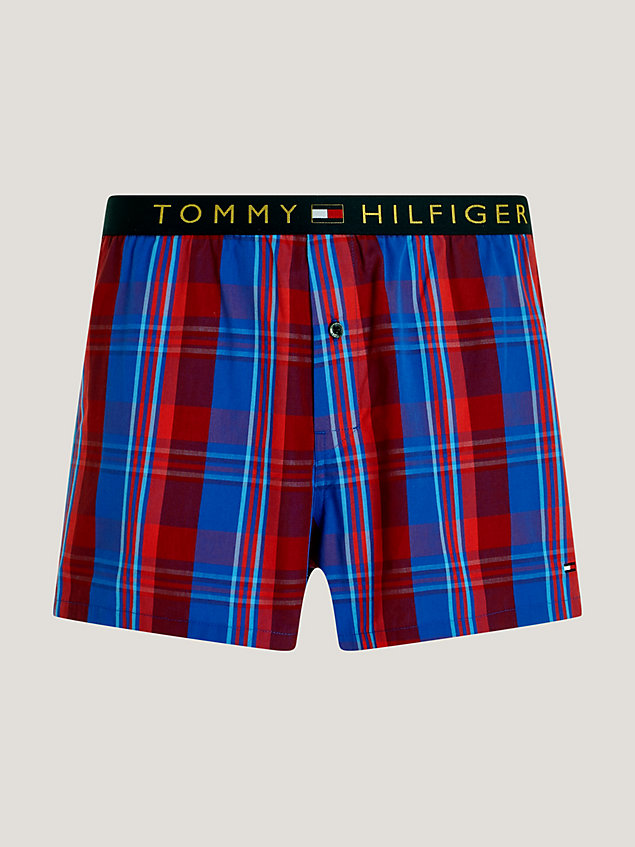 red th original metallic logo boxer shorts for men tommy hilfiger
