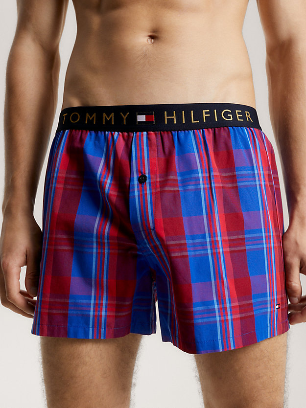 boxer shorts th original con logo rosso da uomo tommy hilfiger